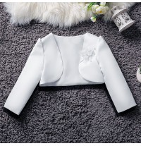 Embroidered Girl Formal Bolero Snow White 80-150cm