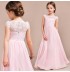 Flower girl long formal dress pink 110-160cm or customized