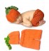 Costume zucca halloween per neonato con cappellino e calzoni