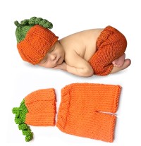 Costume zucca halloween per neonato con cappellino e calzoni