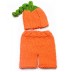 Costume zucca halloween per neonato con cappellino e calzoni