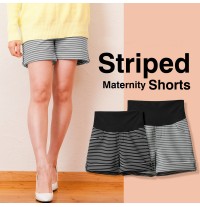 Striped maternity shorts 