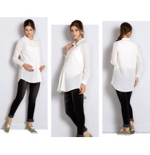 Camicia premaman allattamento 2 pz in cotone bio 