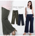 Adjustable waist maternity denim trousers