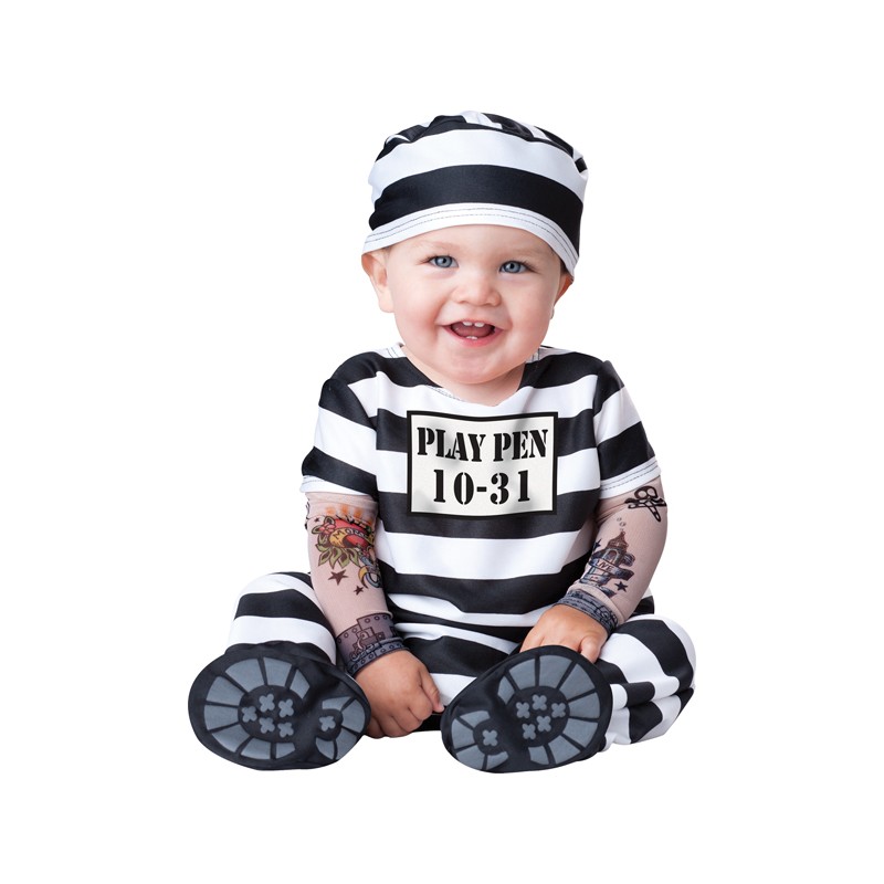 Costume Carnevale Carcerato per Bambino Incharacter 0-24 mesi