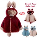 Double face baby coat with ears and tail