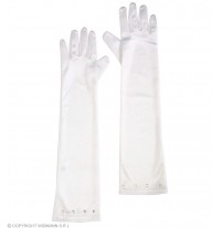 Long white gloves for little girls