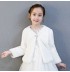 Winter white bolero for little girl 100-160cm