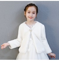 Winter white bolero for little girl 100-160cm