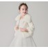 Elegant winter bolero for little girls white