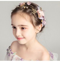 Decorated pink flowers headband