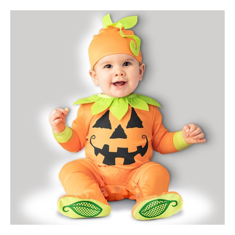 Costume zucca Halloween neonato